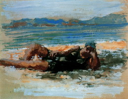 Bather on the beach