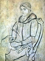Pablo Picasso. Olga in fur collar, 1923