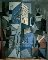 Pablo Picasso. Vue sur le clocher de l`eglise Saint-Augustin