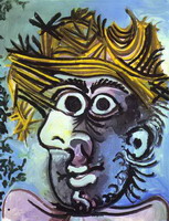 Pablo Picasso. Human head with Straw Hat