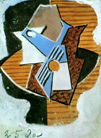 Pablo Picasso. Guitar on a table