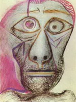 Pablo Picasso. Self-Portrait, 1972