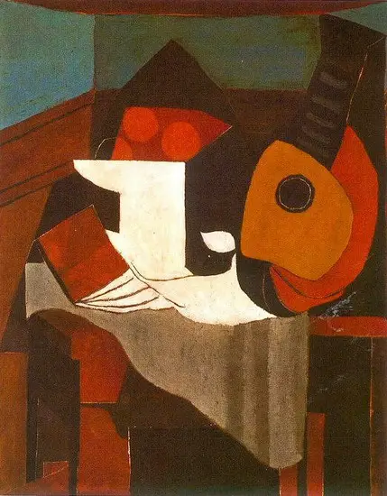 Pablo Picasso. Book, fruit bowl and mandolin, 1924