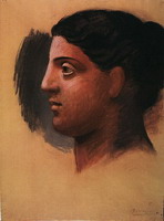 Pablo Picasso. Head of a Woman (Study for `Three women in fontaine`)