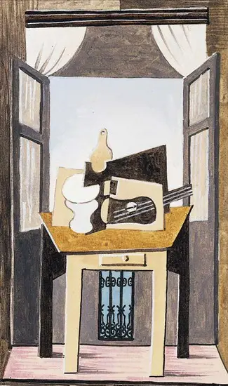 Pablo Picasso. Still life in a window, 1919