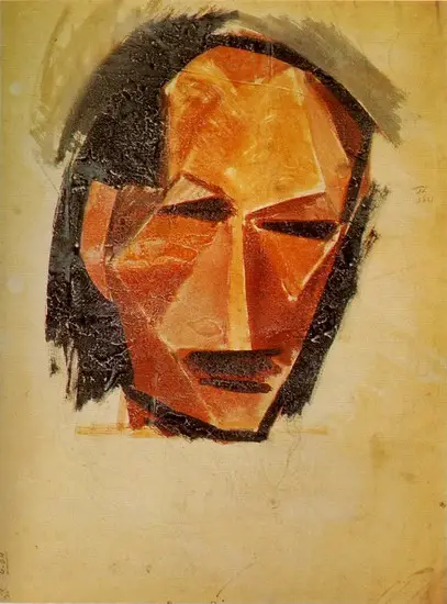 Pablo Picasso. Man head, 1908