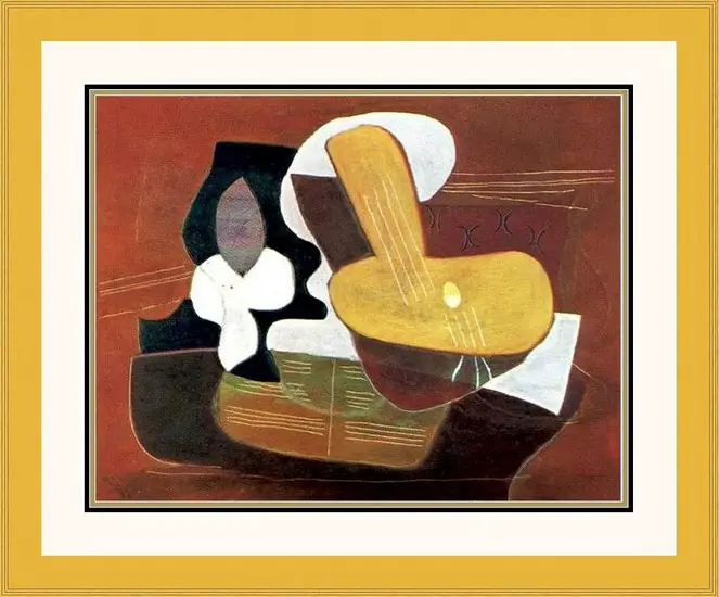 Pablo Picasso. Mandolin and musical scope, 1923