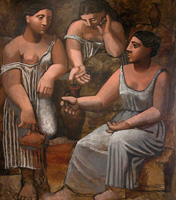 Three women at the fountain