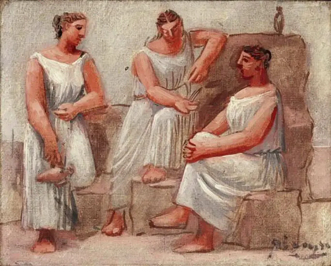 Pablo Picasso. Three women in the fountain 9, 1921