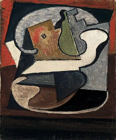 Pablo Picasso. Compotier avec poire et pomme, 1918