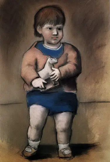 Pablo Picasso. The lad horse toy (Paulo), 1923