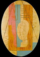 Pablo Picasso. Guitar green and pink, 1912