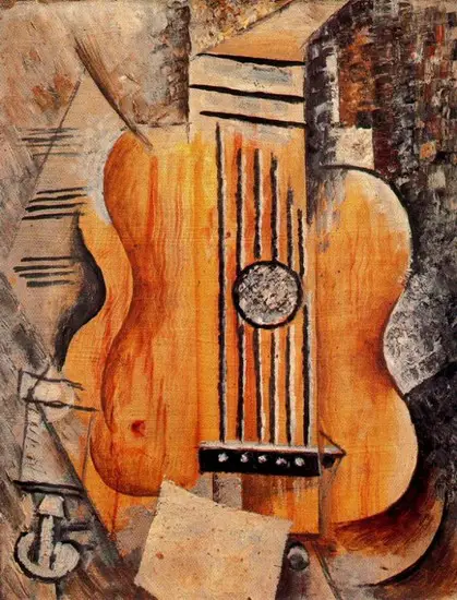 Pablo Picasso. `I love Eva` Guitar, 1912
