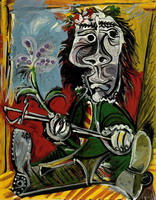 Pablo Picasso. Seated Man with a sword and a flower