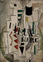 Pablo Picasso. Guitar, Glass, Bottle of old brandy