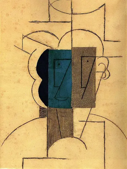 Pablo Picasso. Head man with a hat, 1912