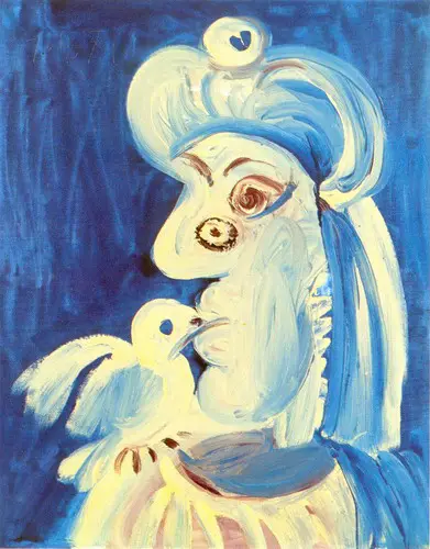 Pablo Picasso. Woman and l`oseau, 1971