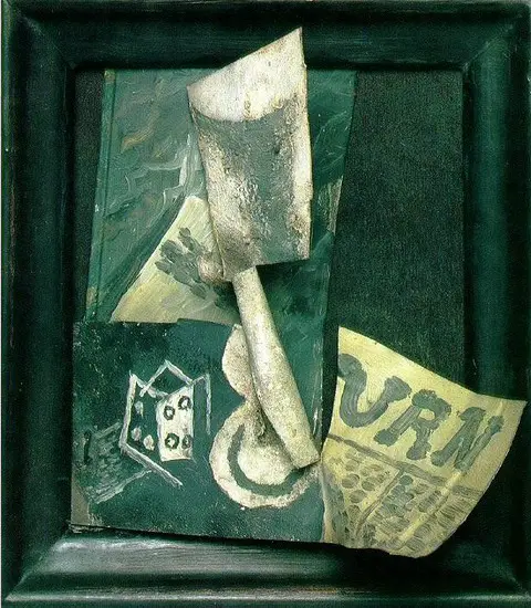 Pablo Picasso. Glass, and paper, 1914