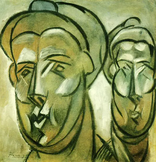 Pablo Picasso. Two female heads (Fernande Olivier), 1909