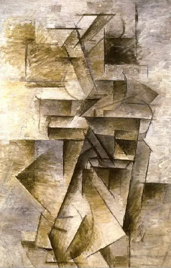 Pablo Picasso. Woman with mandoline1, 1910