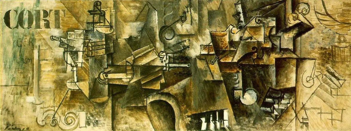 Pablo Picasso. Still life on a piano, 1911