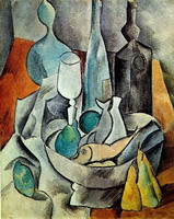 Pablo Picasso. Fish and bottles