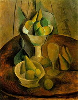 Pablo Picasso. Compotiers, fruits et verre