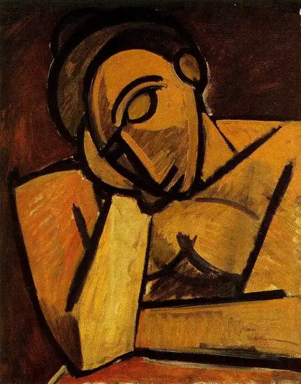 Pablo Picasso. Bust of a woman leaning (`Woman dormant`), 1908
