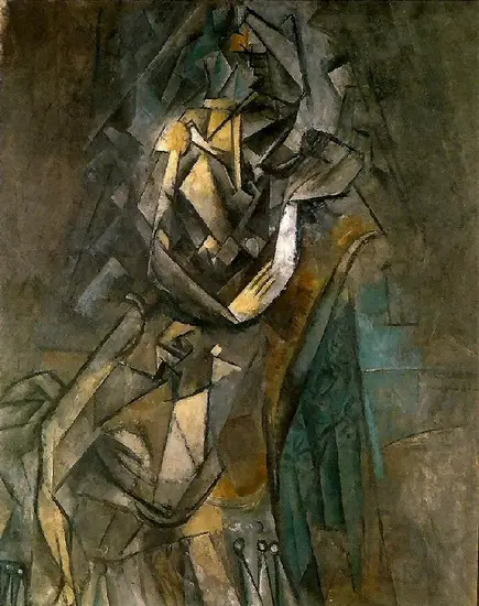 Pablo Picasso. Woman sitting in a chair eating flowers, 1909
