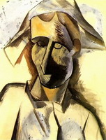 Pablo Picasso. D`Arlequin2 Bust, 1909