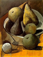 Pablo Picasso. Compotier aux poires et pommes, 1908