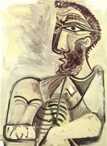 Pablo Picasso. Bust of man, 1971