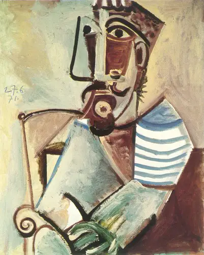 Pablo Picasso. Man sitting Bust, 1971