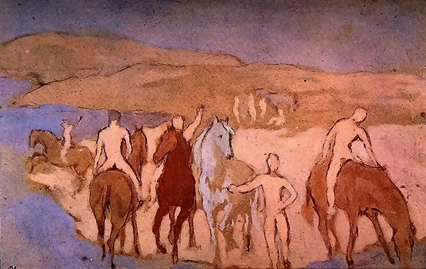 Pablo Picasso. Horses bath, 1906
