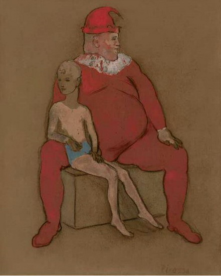 Pablo Picasso. Jester and young acrobate2, 1905