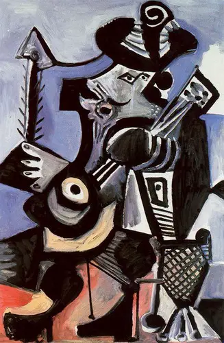 Pablo Picasso. Musician [Musketeer guitar], 1972