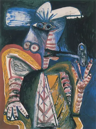 Pablo Picasso. Man with pipe, 1971