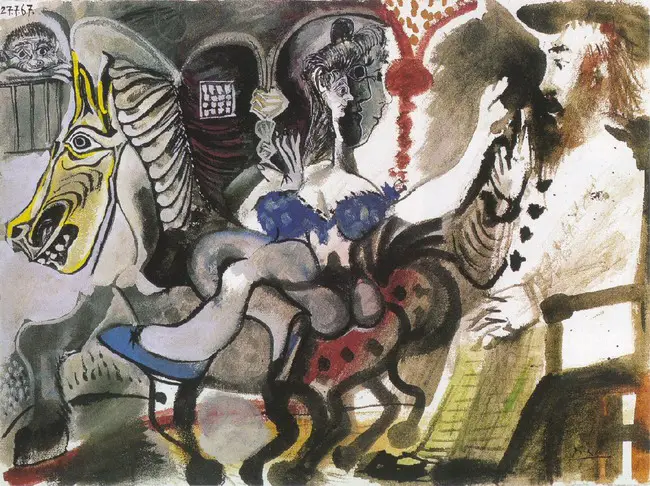 Pablo Picasso. Circus riders, 1967