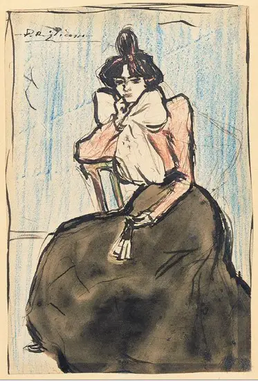 Pablo Picasso. Portrait of Lola, sњur of l`artiste, 1899