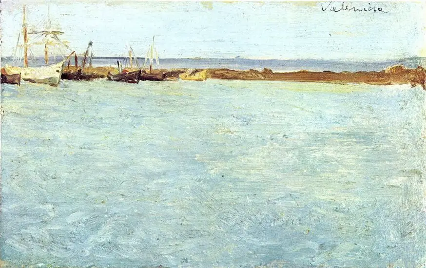 Pablo Picasso. Vue de port de Valence, 1895