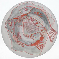 Pablo Picasso. Three Fishes on Grey Ground
