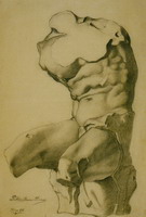 Pablo Picasso. Study for a torso, 1892