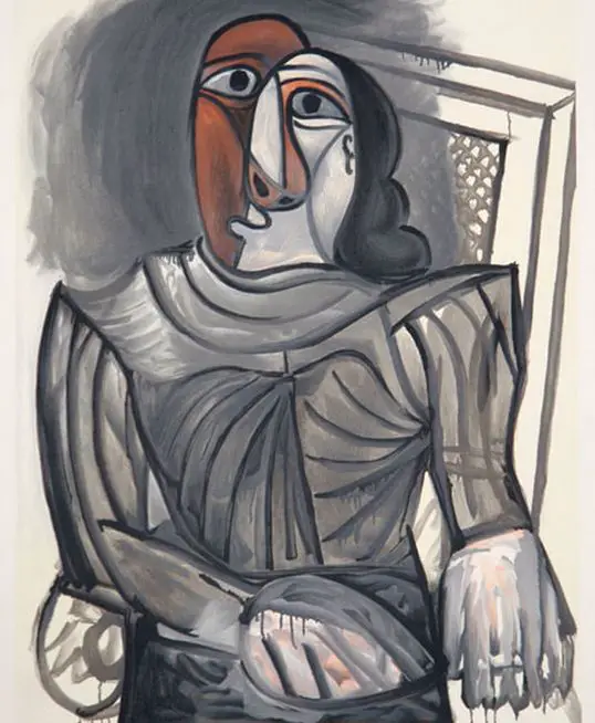 Pablo Picasso. Woman Seated at the Grey Dress, 1943