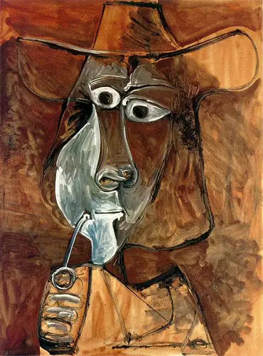 Pablo Picasso. Man with pipe, 1969