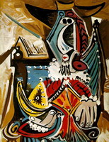 Pablo Picasso. The man in the golden helmet (Rembrandt), 1969