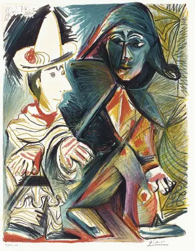 Pablo Picasso. Pierrot and Harlequin, 1972