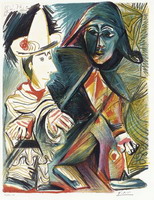 Pablo Picasso. Pierrot and Harlequin