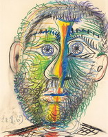 Pablo Picasso. Man head 6