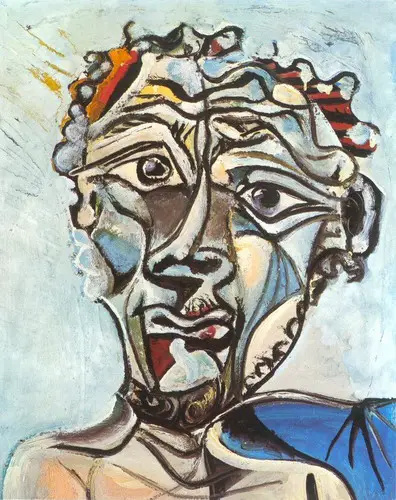 Pablo Picasso. Man head, 1971