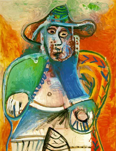 Pablo Picasso. Old man sitting, 1970
